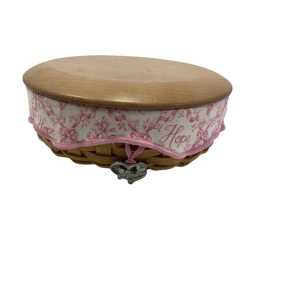 Longaberger 2003 Horizon Of Hope Basket American Cancer Society  Notepad Holder